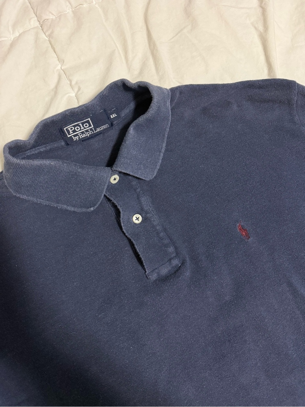 Ralph Lauren Navy Polo with Red Pony Embroidery